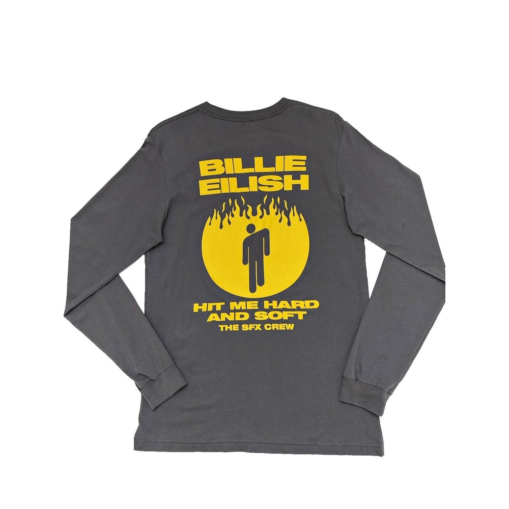 BILLIE EILISH Rare Hit Me Hard and Soft Tour SFX Crew T-Shirt HMHAS NEW Gray M